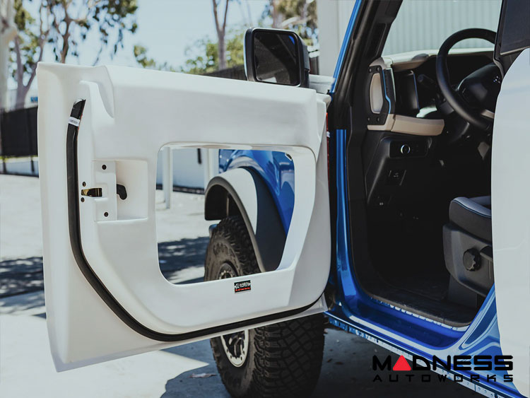 Ford Bronco Halo Doors - Anderson Composites - 4 Door - Fiberglass with Carbon Fiber Inserts - Front